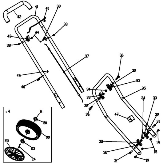 Рукоятка Champion LM5127 после 2019г.